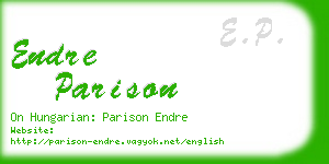 endre parison business card